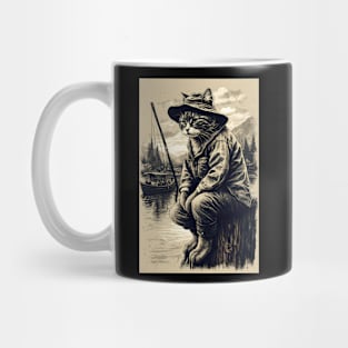 Fishing Cat - Cat Fisherman Mug